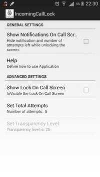 Invisible Incoming Call Lock screenshot 7