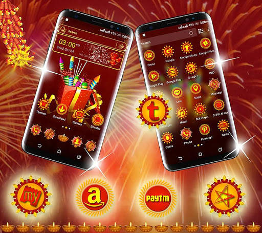 Diwali Crackers Launcher Theme screenshot 3
