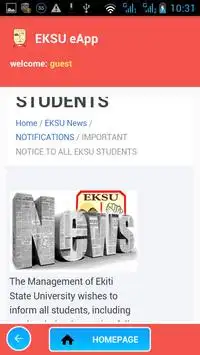 EKSU eApp screenshot 2