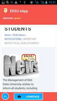 EKSU eApp screenshot 2