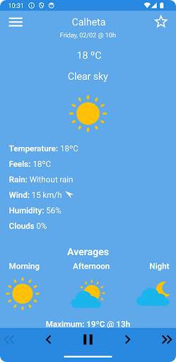 MadeiraWeather screenshot 2