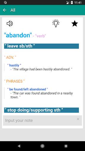 IELTS  Collocations - meaning and example screenshot 3