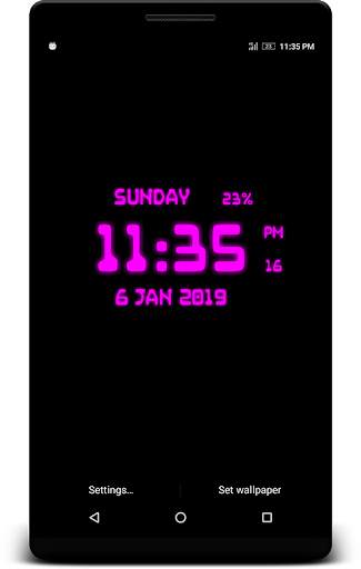 Digital Clock Live Wallpaper screenshot 4