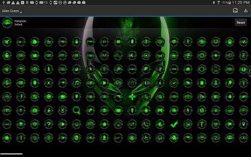 AlienGreen Next Launcher theme screenshot 8