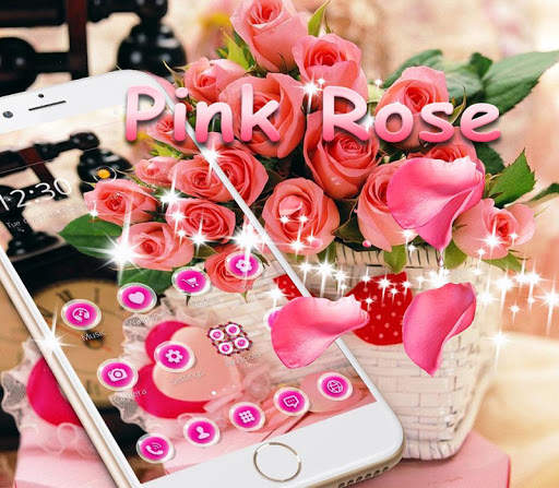 Pink Rose Love Theme screenshot 1