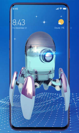 High-Tech Glass 3D Theme Galaxy M20 Launcher screenshot 3