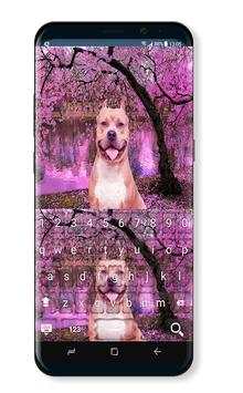 American pitbull Sakura keyboard theme screenshot 2
