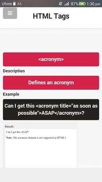 W3Schools HTML Tags(Offline) screenshot 3