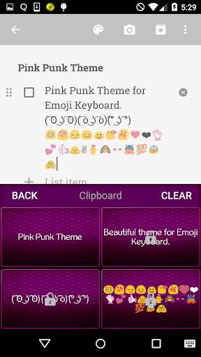 Pink Punk Emoji Keyboard Theme screenshot 3