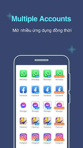 Nhiều tài khoản Không gian kép screenshot 1