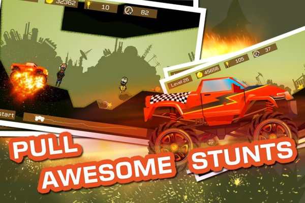 Mad Truck 2 -- physics monster truck hit zombie screenshot 3