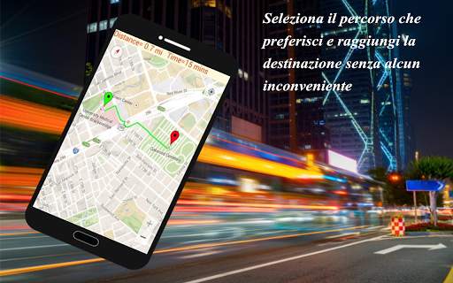 GPS Route Finder Mappe Navigazione Gratis Italiano screenshot 1