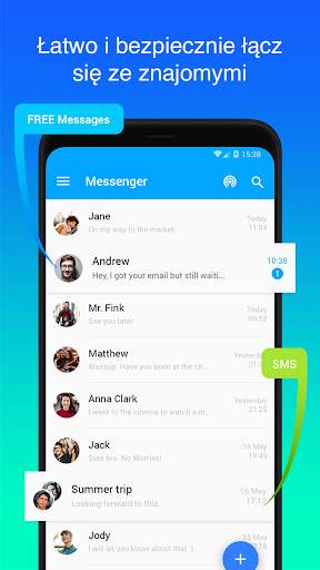 Mint Messenger - Chat And Sms screenshot 1