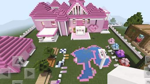 Pink houses for minecraft screenshot 4