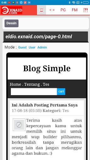 exnaid website maker screenshot 4