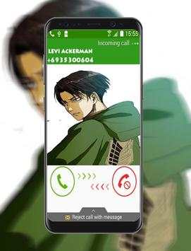 Fake Call From Levi AOT screenshot 1