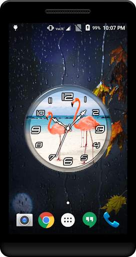 Flamingo Clock Live Wallpaper screenshot 2