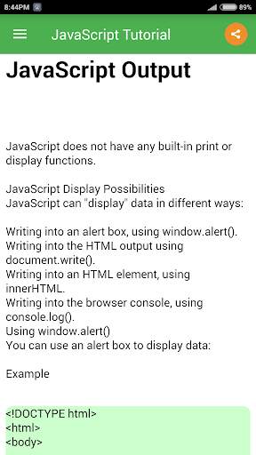 JavaScript Tutorial screenshot 5