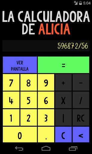 LA CALCULADORA DE ALICIA screenshot 1