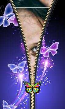 Butterfly Zipper Lock Screen screenshot 5