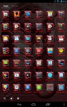 Ice Cube Red GO Launcher Theme screenshot 2