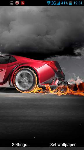 Cars on fire Live Wallpaper screenshot 2