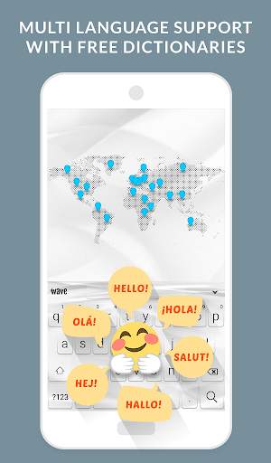 Wave Animated Keyboard + Emoji скриншот 5