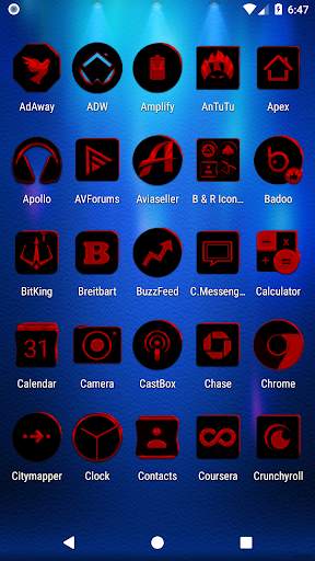 Black and Red Icon Pack screenshot 2