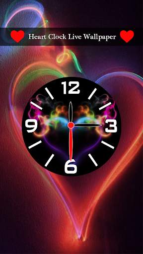 Heart Clock Live Wallpaper, Analog Clock Wallpaper screenshot 4