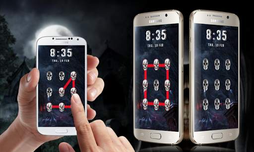 Skull Pattern Lock Screen screenshot 4