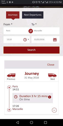 French Train Times in real time - Free app screenshot 2