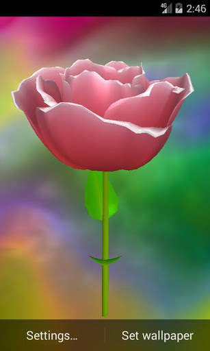 3D Rose Live Wallpaper 2 تصوير الشاشة