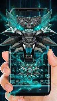 3D Iron Wolf Keyboard Theme screenshot 1