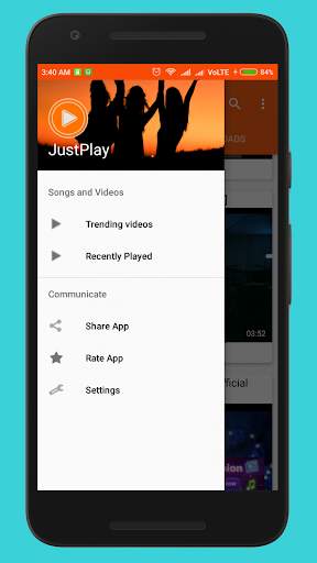 JustPlay online video player screenshot 1