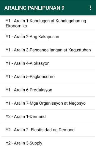 Araling Panlipunan 9 1 تصوير الشاشة