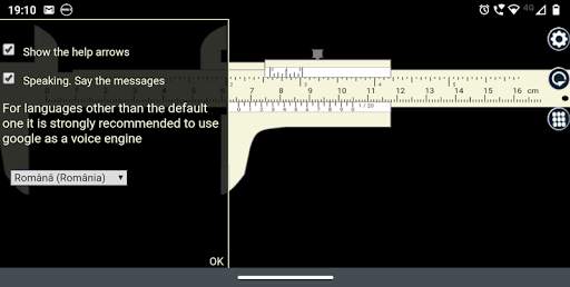Metric vernier caliper learning tool screenshot 3