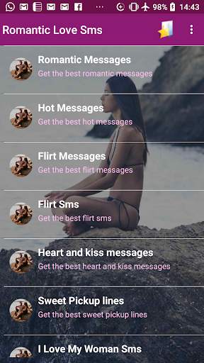 Romantic Love Sms screenshot 1