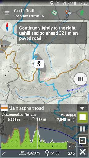 Corfu Trail topoguide screenshot 2