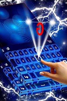 Neon Blue Theme for Keyboard screenshot 2