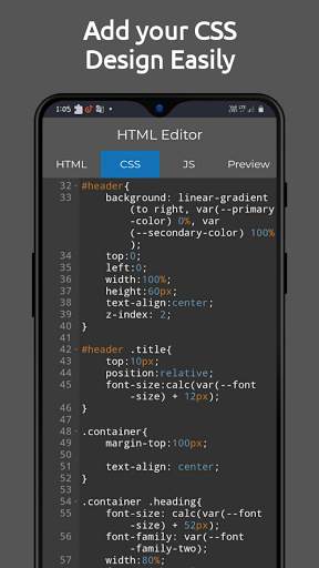 Code Editor Mobile Free - Python, C, HTML, JS, CSS screenshot 3