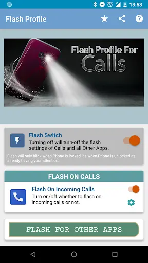 Flash Profile For Calls screenshot 1