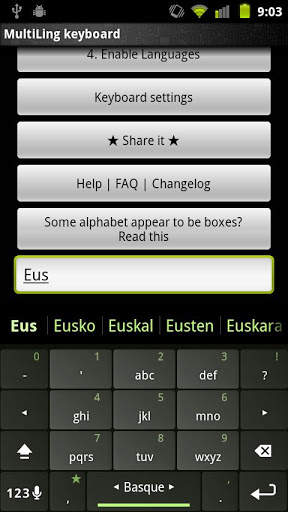 Basque Keyboard Plugin स्क्रीनशॉट 2