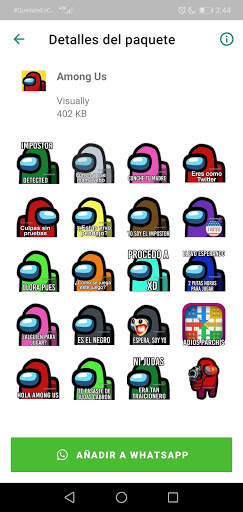 Sticker de personajes Among Us para WhatsApp screenshot 1