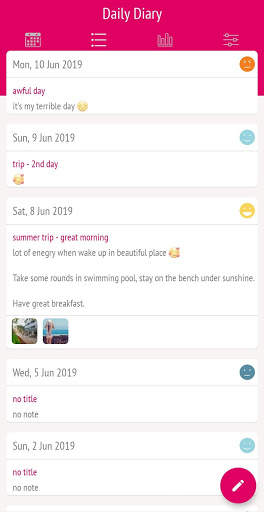 Daily Diary : Journal with lock, photo, mood chart screenshot 5