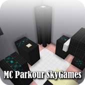 Map MC Parkour SkyGames Minecraft logo
