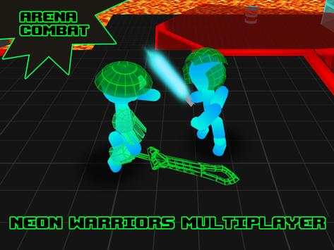 Stickman Multiplayer: Neon Warriors io screenshot 10