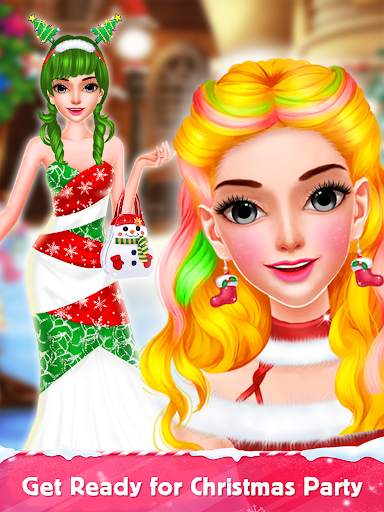 Christmas Girls Makeup & Dress Up Salon Game screenshot 1