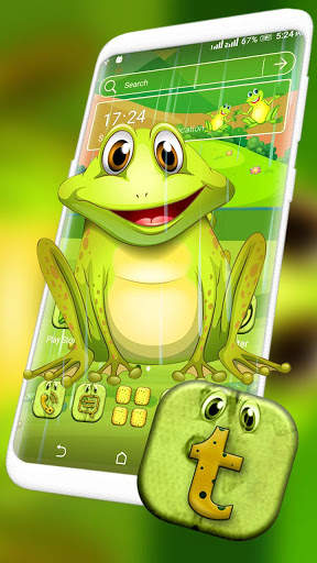 Cute Frog Cartoon Launcher Theme screenshot 1
