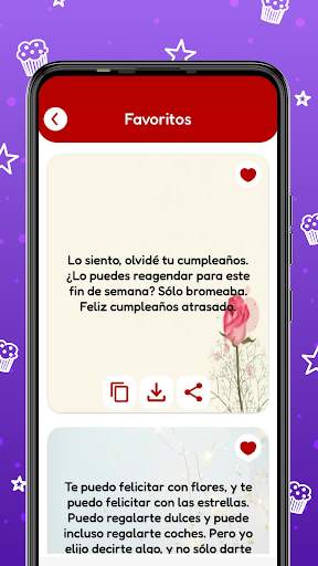 Cumpleaños cartas y mensajes screenshot 3