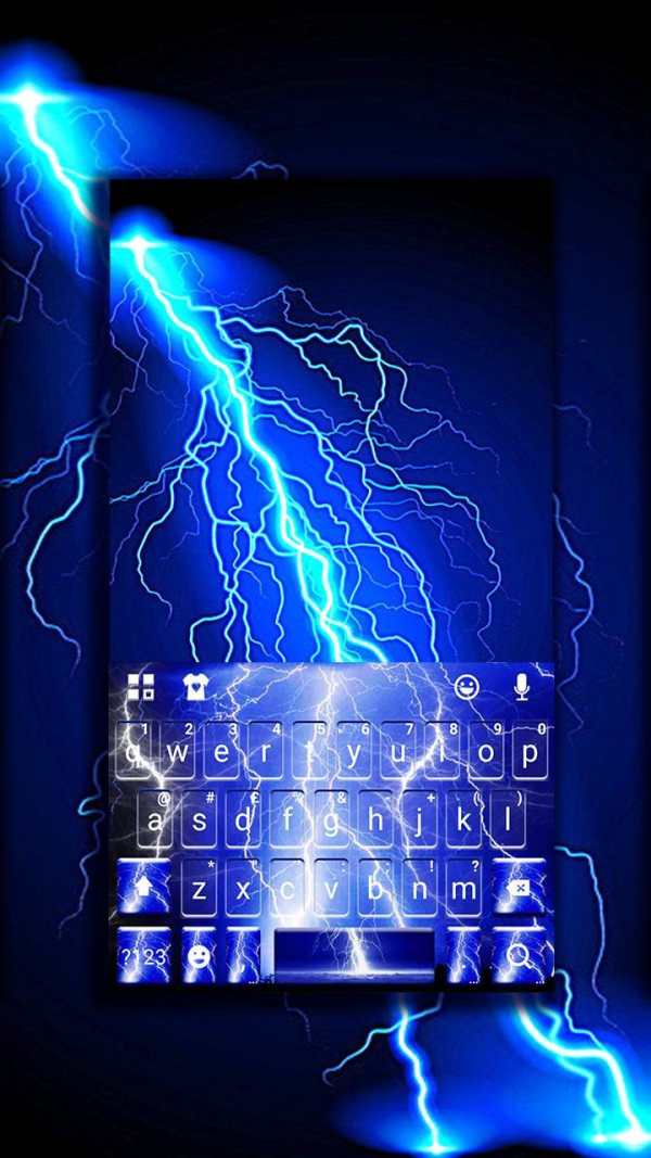 Lighting 3d Storm Keyboard Theme скриншот 1
